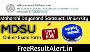 MDSU Msc Previous and Final Year Online Exam Form 2020
