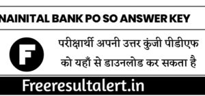Nainital Bank PO SO Answer Key 2019