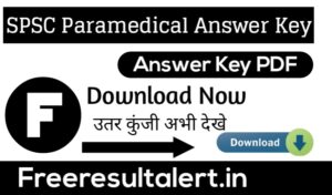 SPSC Paramedical Answer key 2019