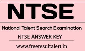 NTSE Answer Key 3 Nov 2019