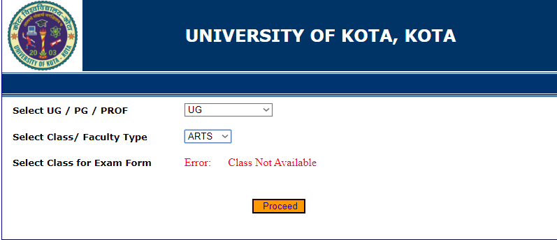 Kota University BA Final Year Admit Card 2023