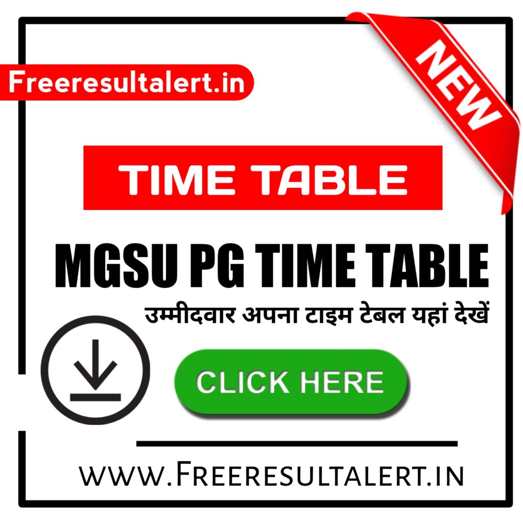 MGSU MA Time Table 2022
