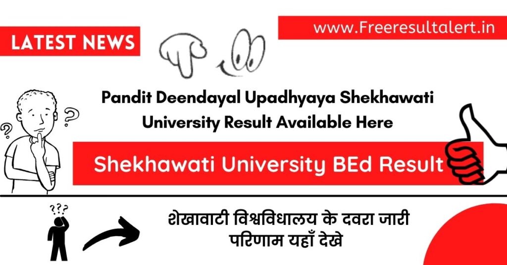 Shekhawati University BEd 1st Year Result 2022