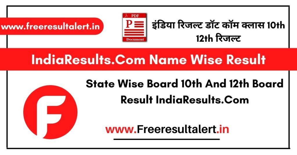 IndiaResults.Com Name Wise Result 2022
