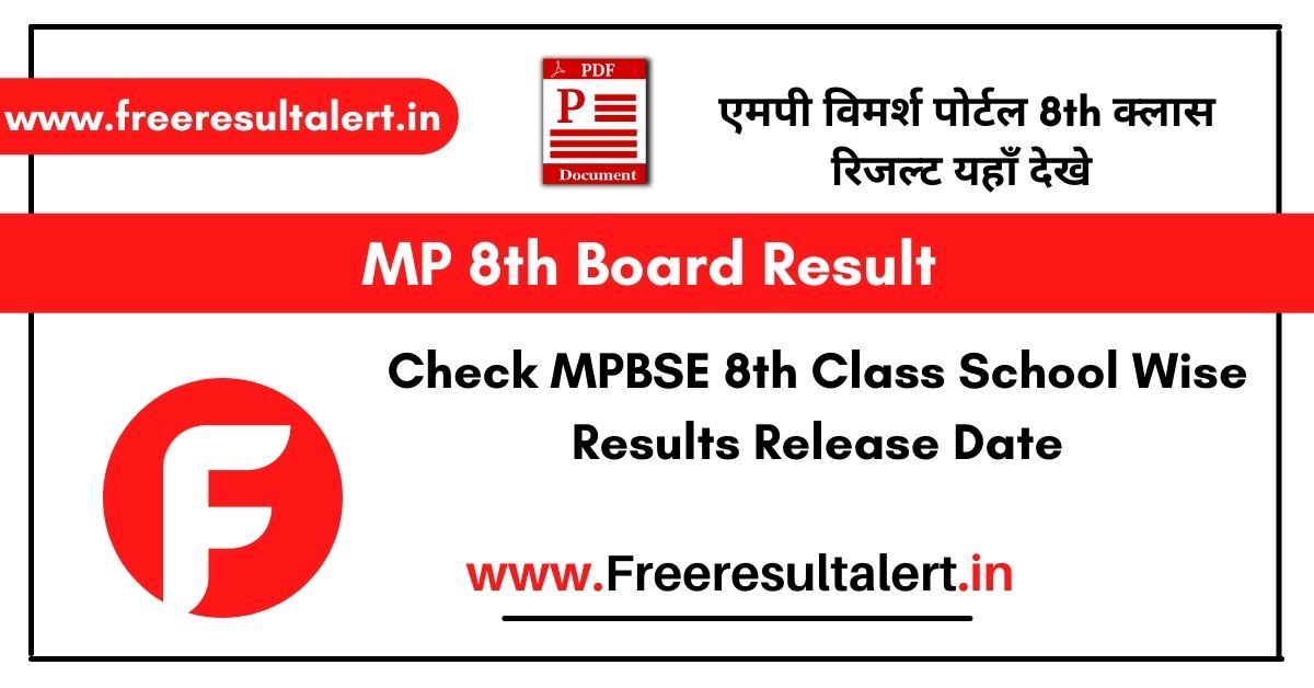 MP Vimarsh Portal 8th Class Result 2022
