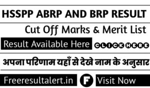HSSPP ABRP And BRP Result 2019 