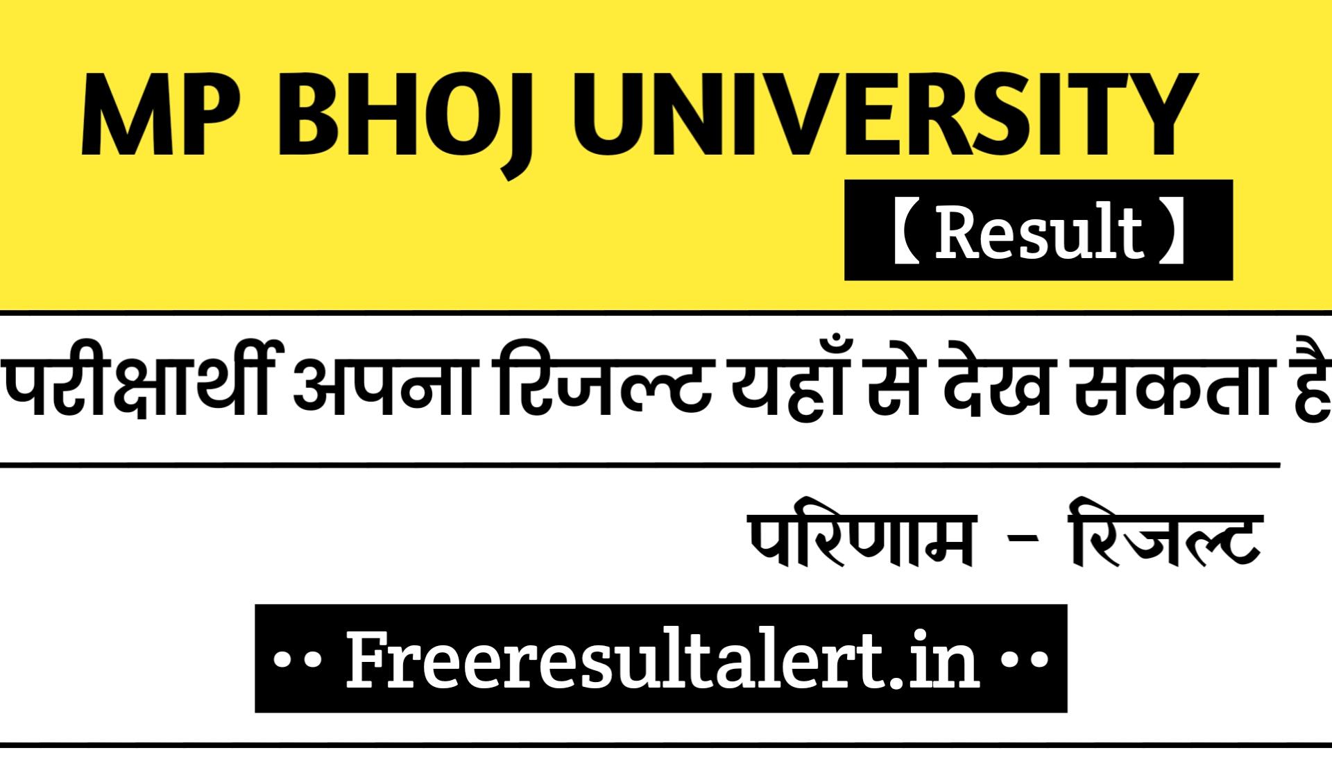 MP Bhoj Open University Result 2023