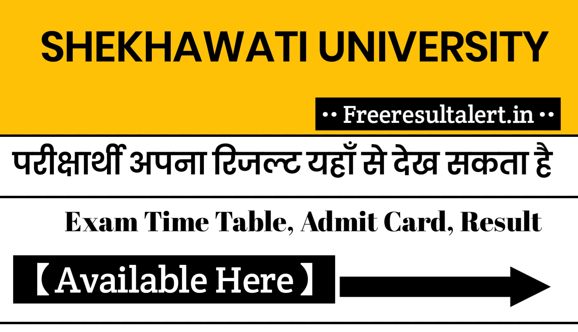 Shekhawati University BA 1st Year Revaluation Result 2023