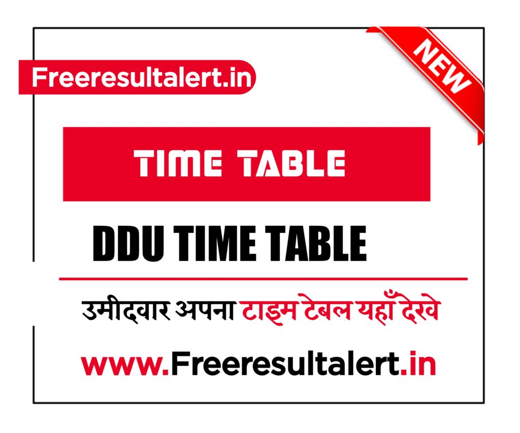 DDU Gorakhpur BA 2nd Year Time Table 2020
