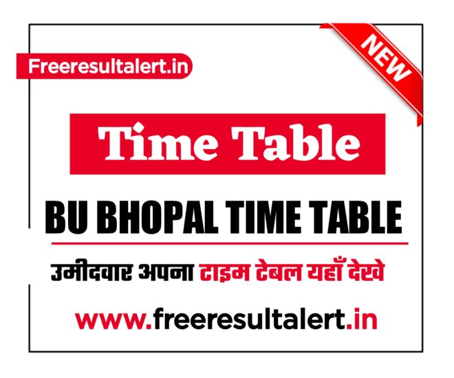 BU Bhopal Time Table 2022 (www.bubhopal.ac.in 2022 Time Table)