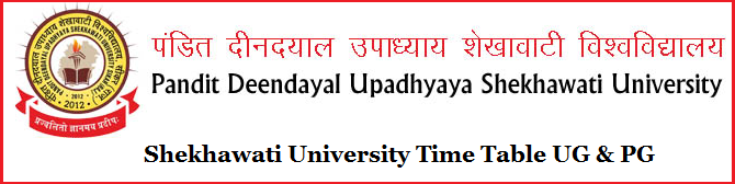 Shekhawati University Time Table 2021 