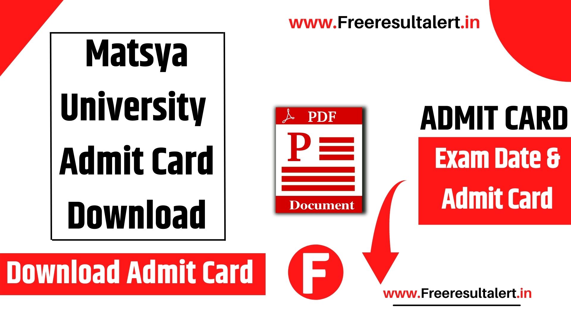 Matsya University BA 1st Year Admit Card 2023