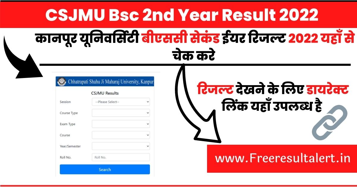 CSJMU Bsc 2nd Year Result 2022