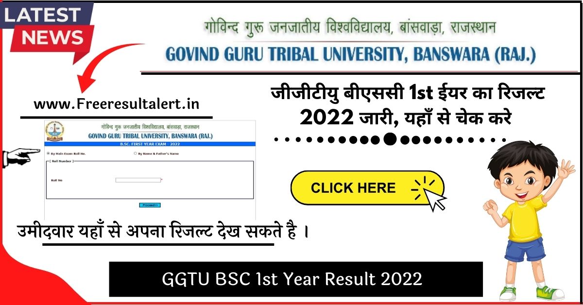 GGTU BSC 1st Year Result 2022