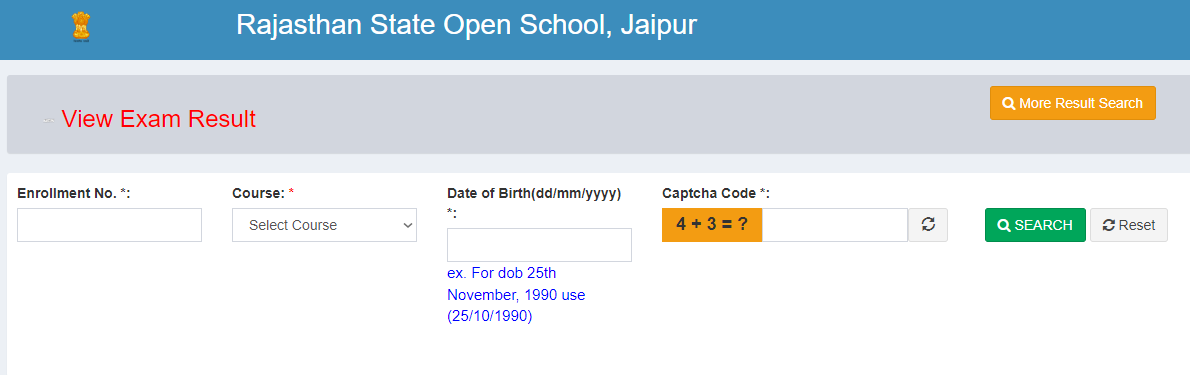 Rajasthan State Open School 12th Class Result 2022  