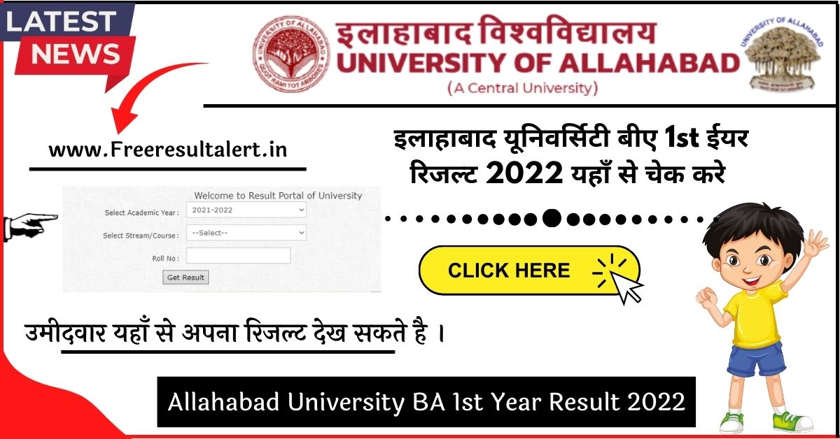 Allahabad University BA 1st Year Result 2022 