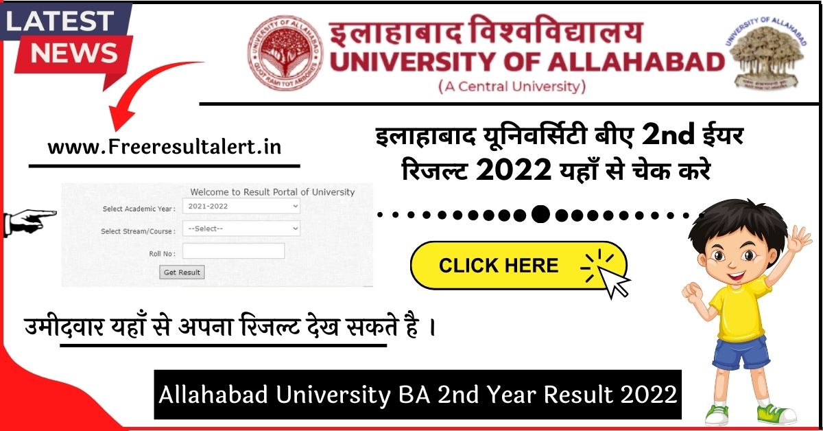 Allahabad University BA 2nd Year Result 2022