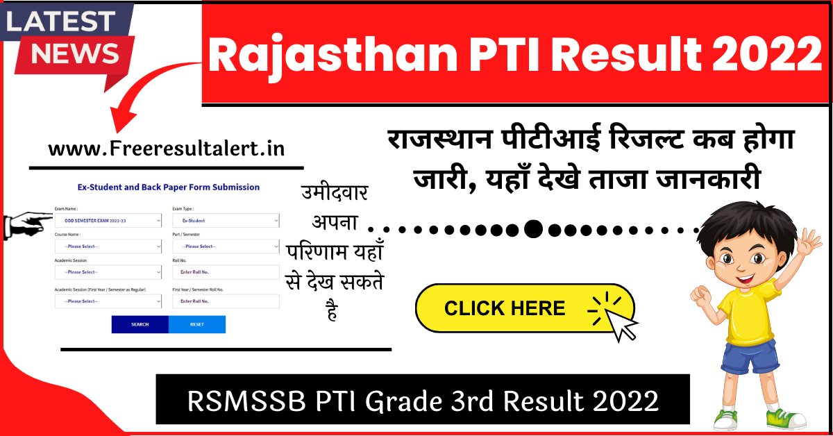 Rajasthan PTI Result 2022