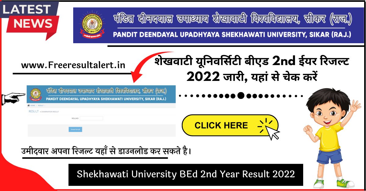 Shekhawati University BEd 2nd Year Result 2022