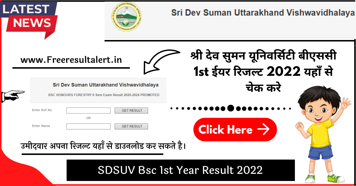 SDSUV Bsc 1st Year Result 2022