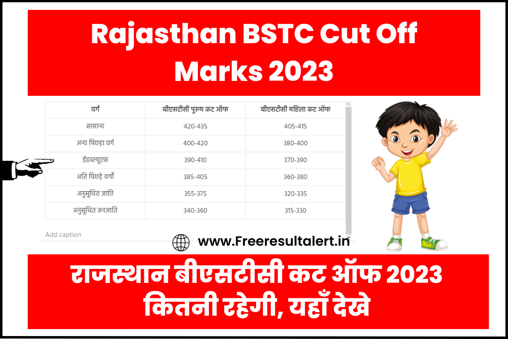 Rajasthan BSTC Cut Off Marks 2023