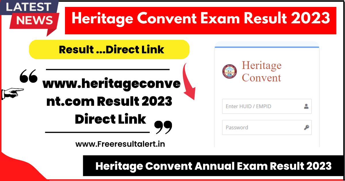 Heritage Convent Exam Result 2023