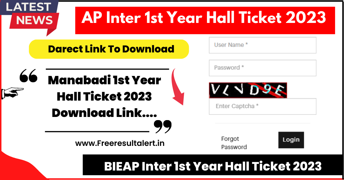 AP Inter 1st Year Hall Ticket 2023 