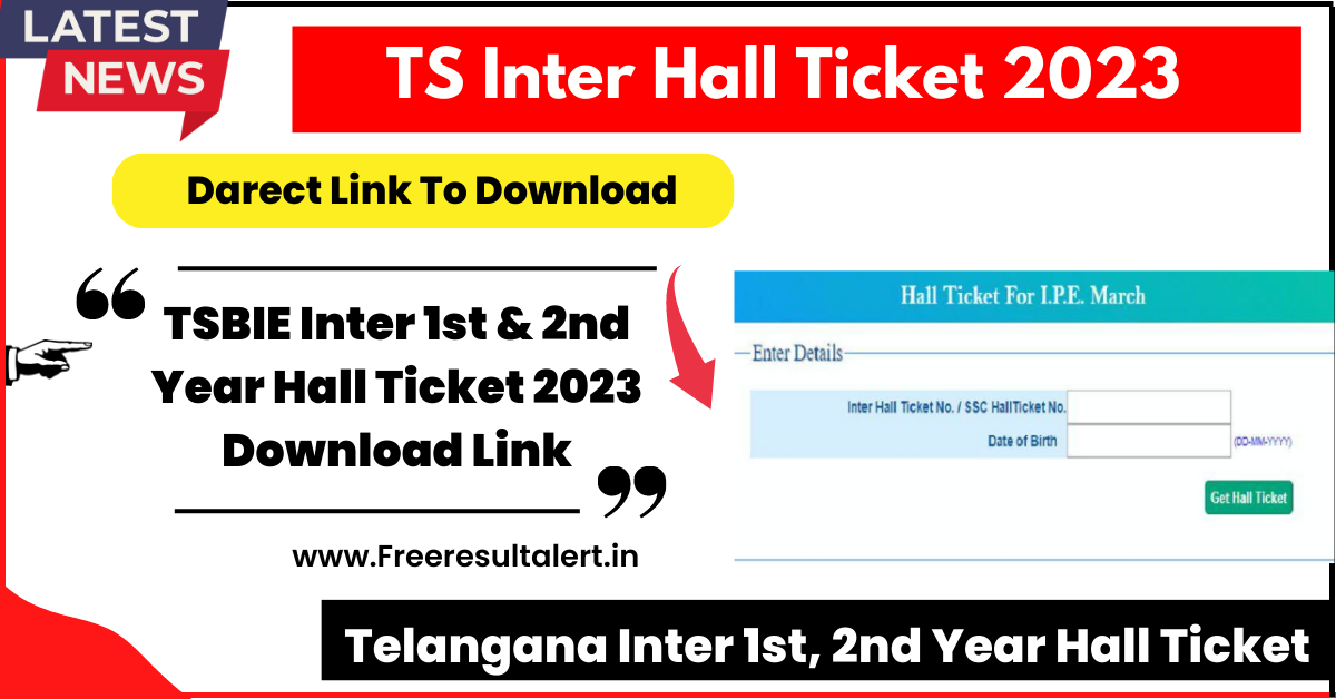 TS Inter Hall Ticket 2023