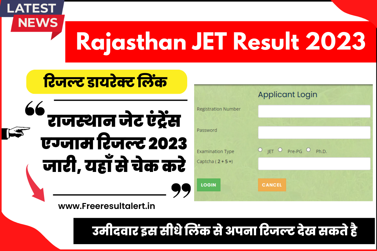 Rajasthan JET Result 2023