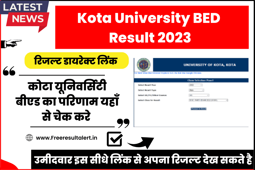Kota University BED 2nd Year Result 2023