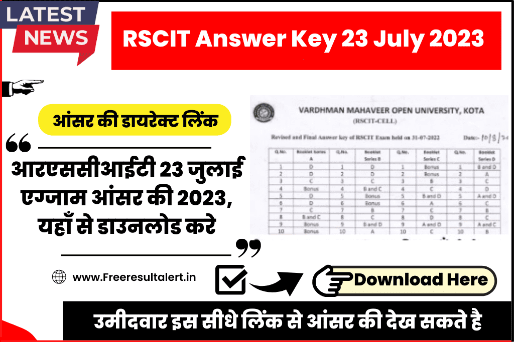 RSCIT Answer Key 23 July 202