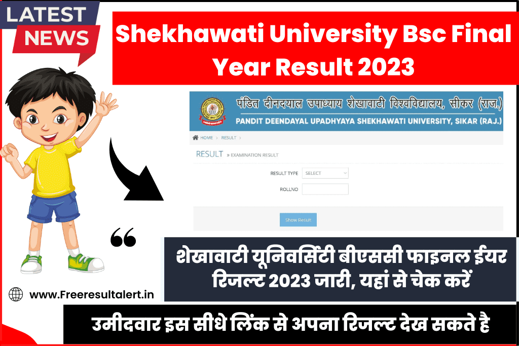 Shekhawati University Bsc Final Year Result 2023