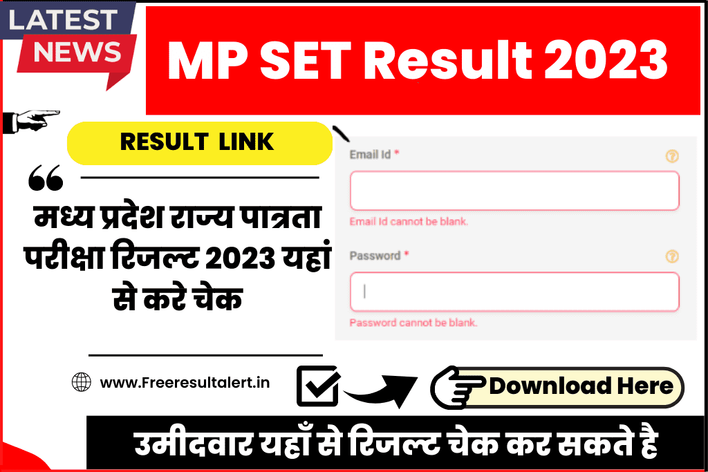 MP SET Result 2023 