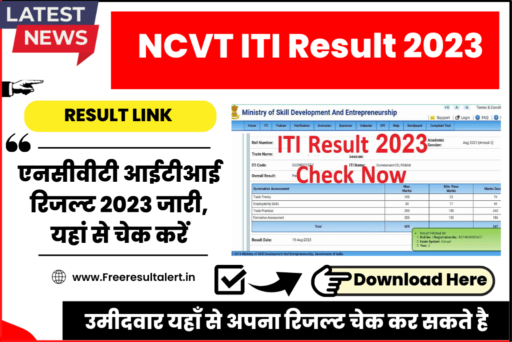 NCVT ITI Result 2023 