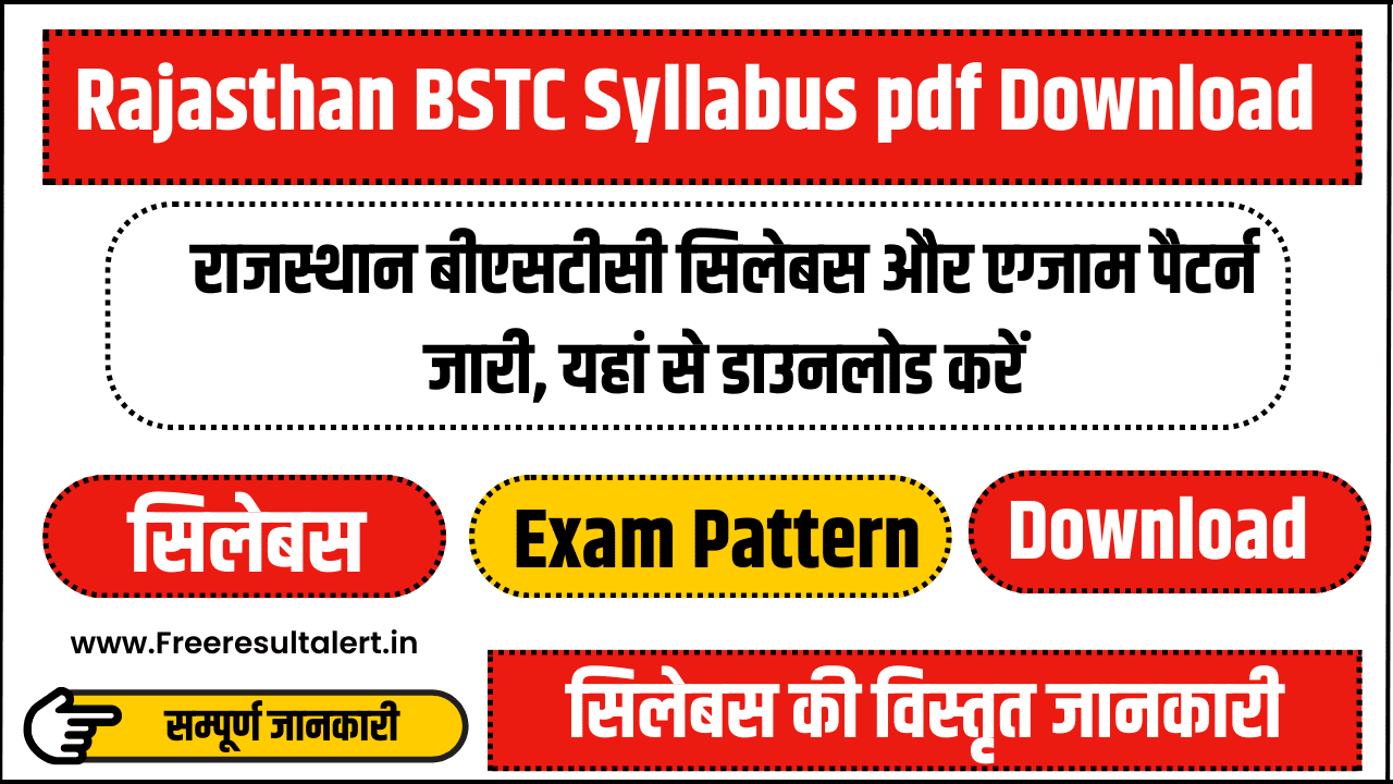 Rajasthan BSTC Syllabus 2024