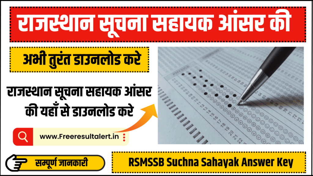 Rajasthan Suchna Sahayak Answer Key 2024