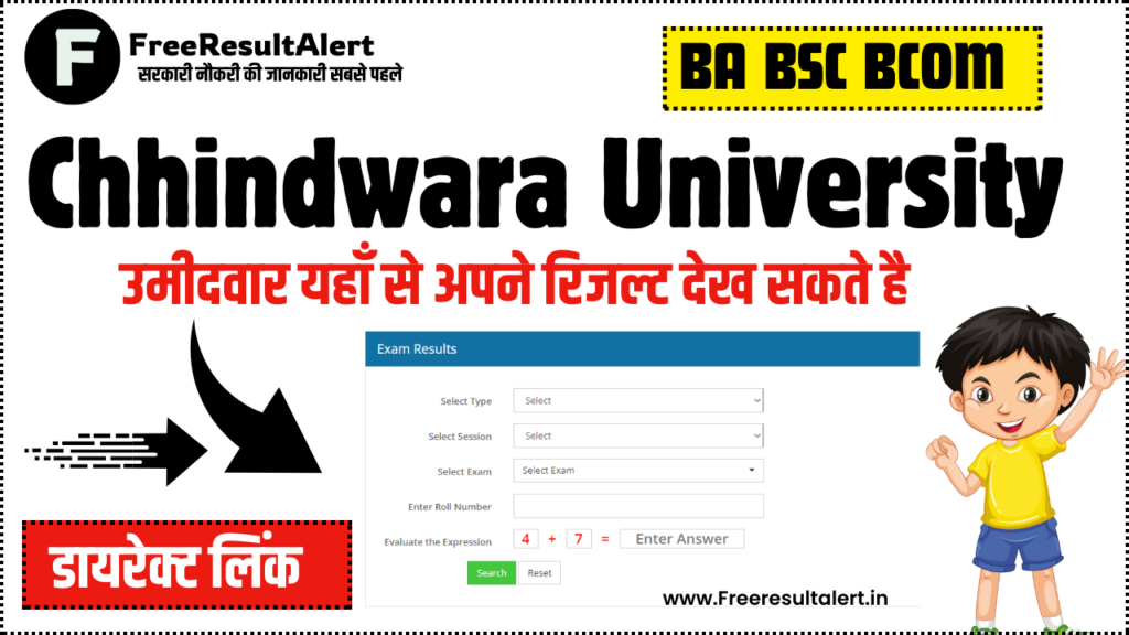 Chhindwara University Bsc 2nd Year Result 2024