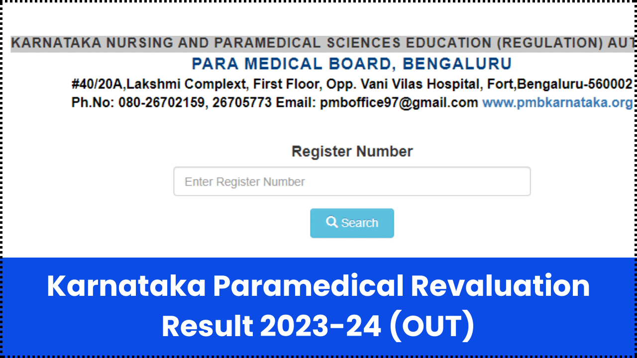 Karnataka Paramedical Revaluation Result 2024