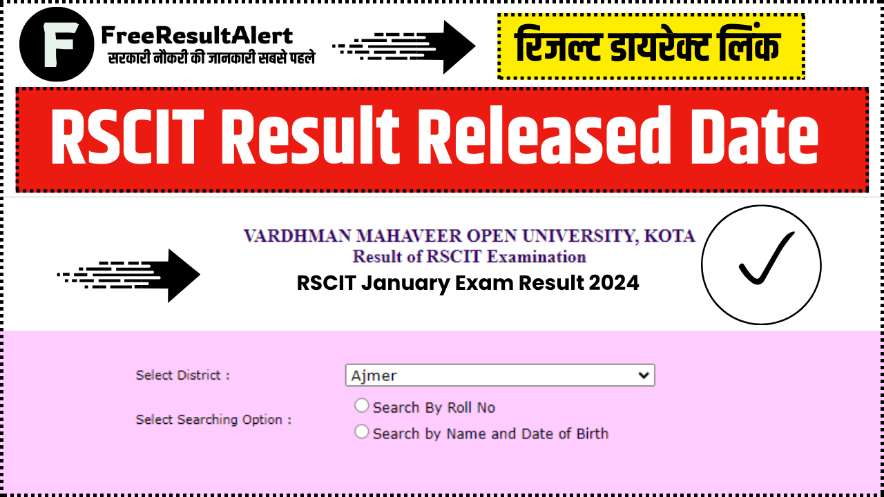 RSCIT Result Released Date