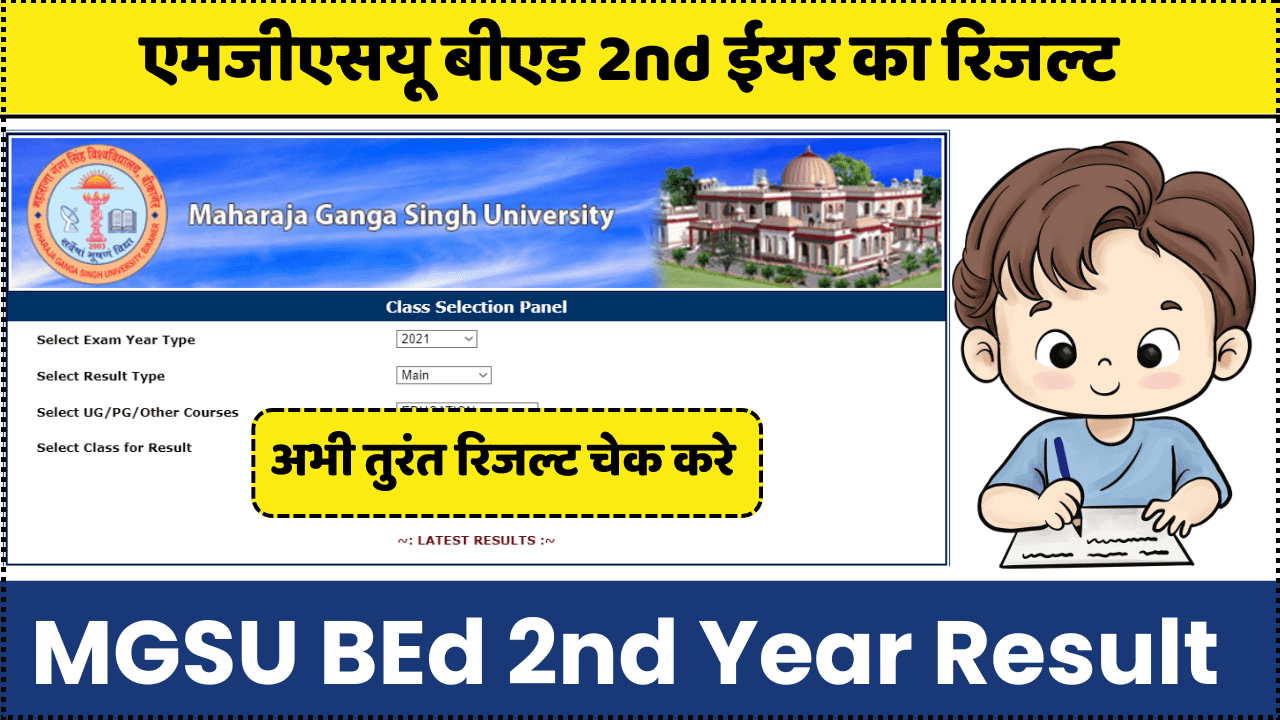 MGSU BEd 2nd Year Result 2024